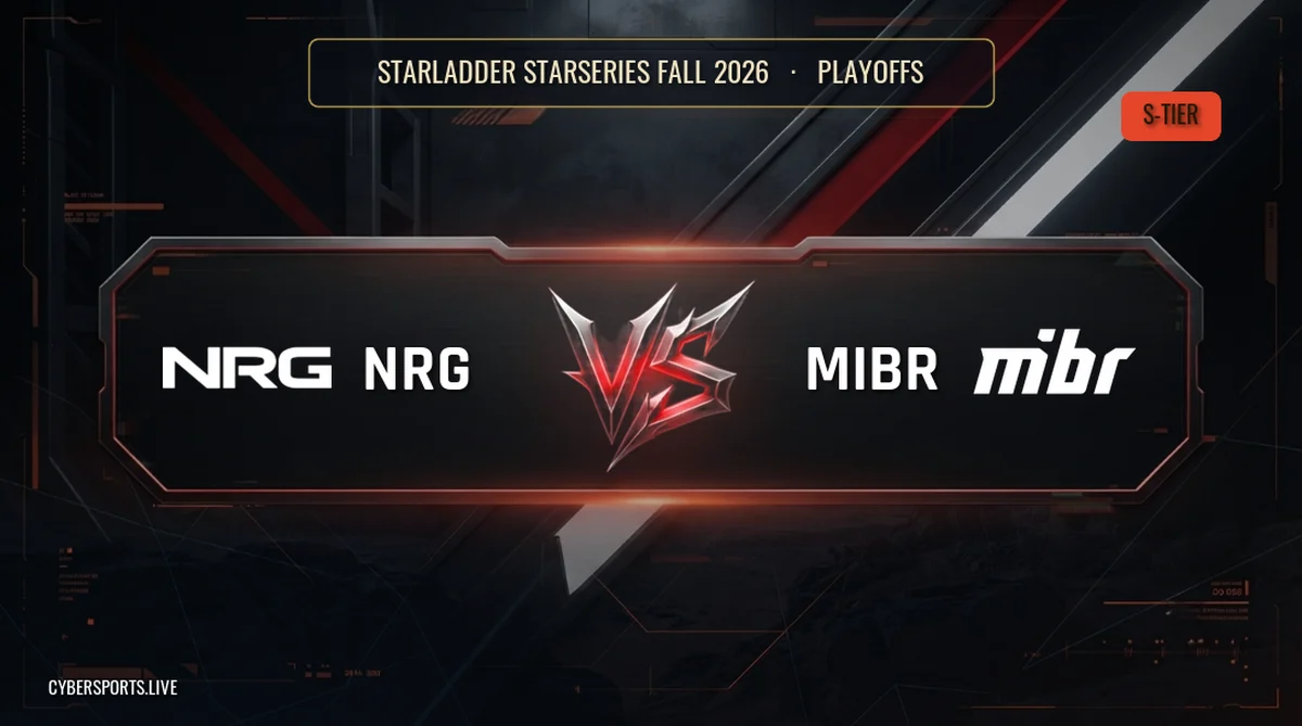 NRG зіграють проти MIBR у чвертьфіналі StarLadder StarSeries Fall 2026
