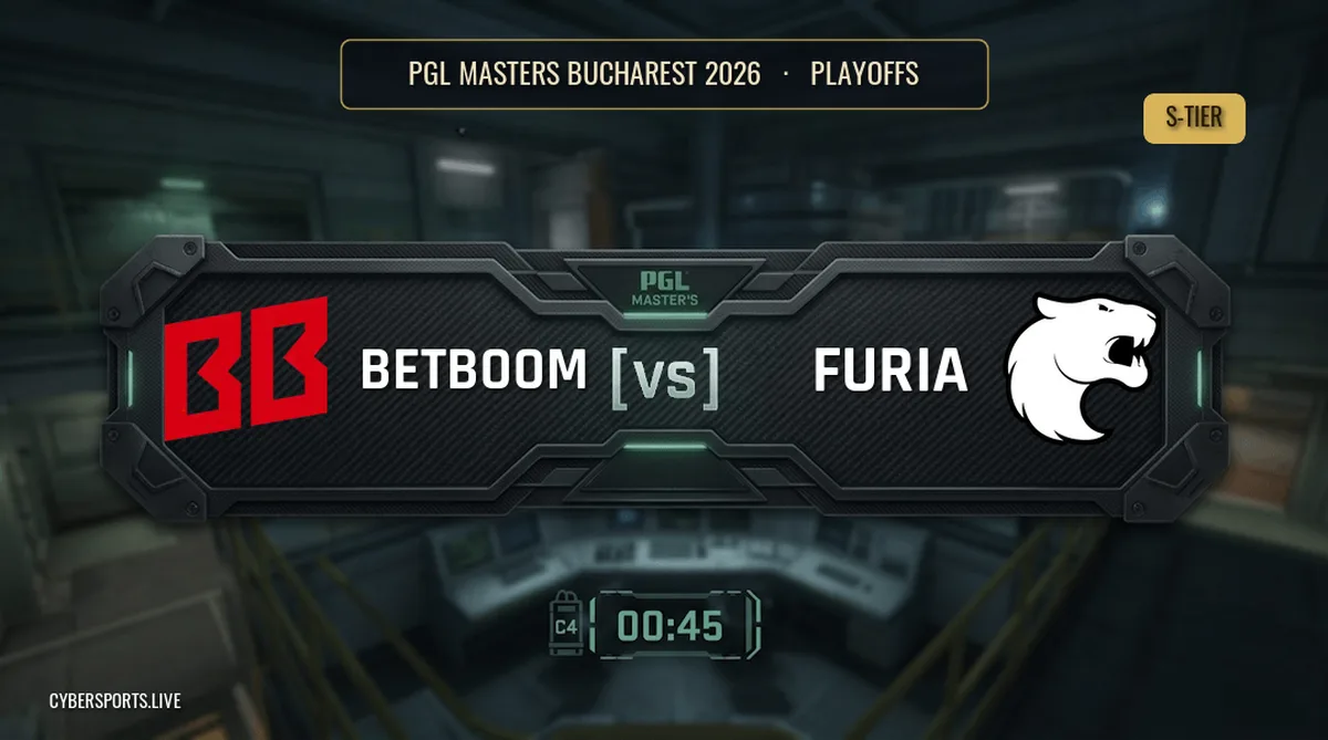 BetBoom Team vs FURIA in the PGL Masters Bucharest Playoffs