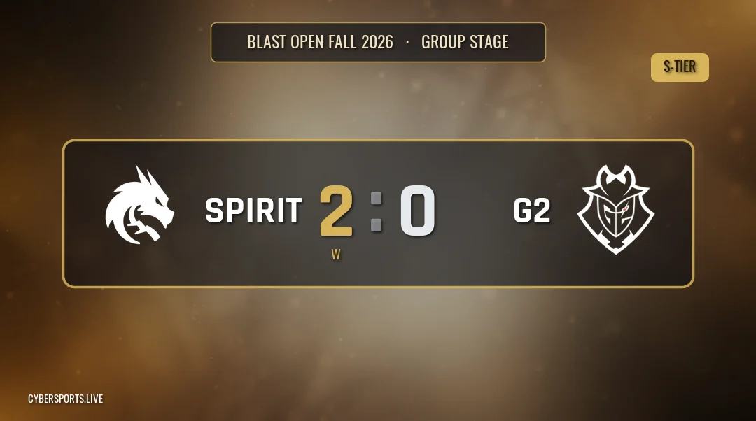 Team Spirit - G2 Esports / BLAST Open Fall 2026