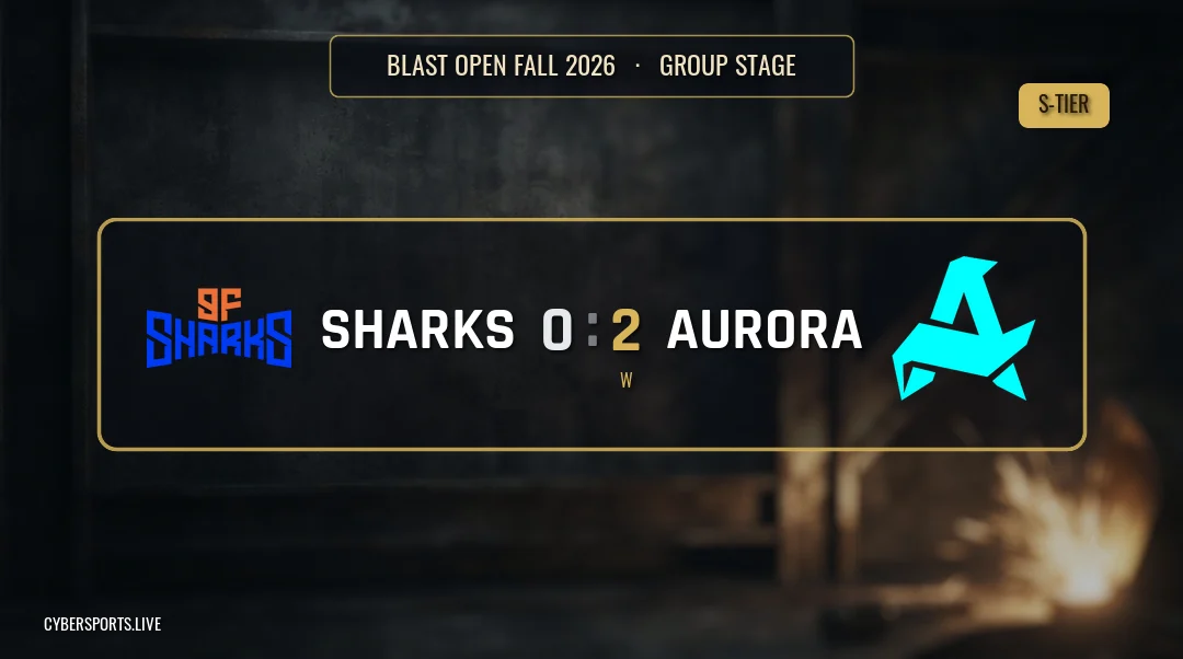 Sharks - Aurora Gaming / BLAST Open Fall 2026