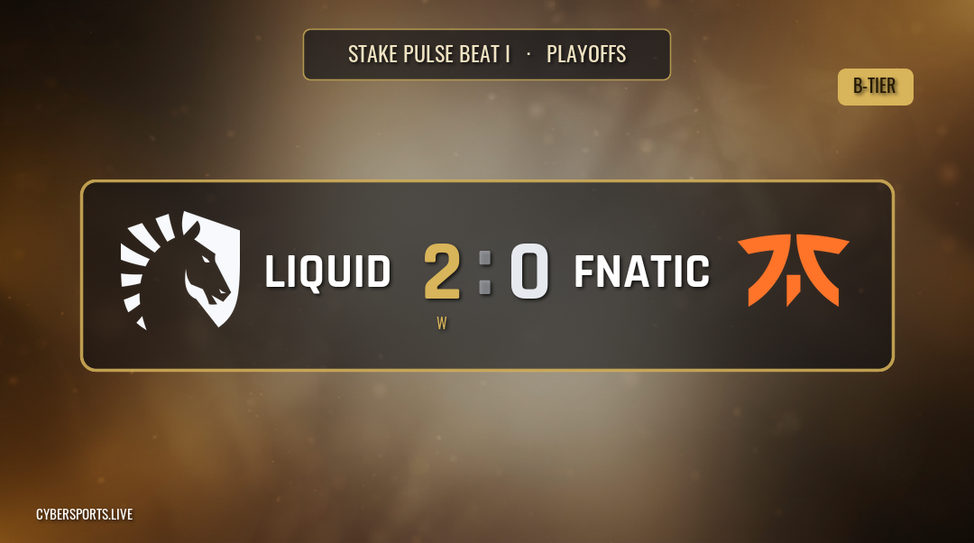 Team Liquid beat Fnatic 2-0 at Stake Pulse Beat I Playoffs