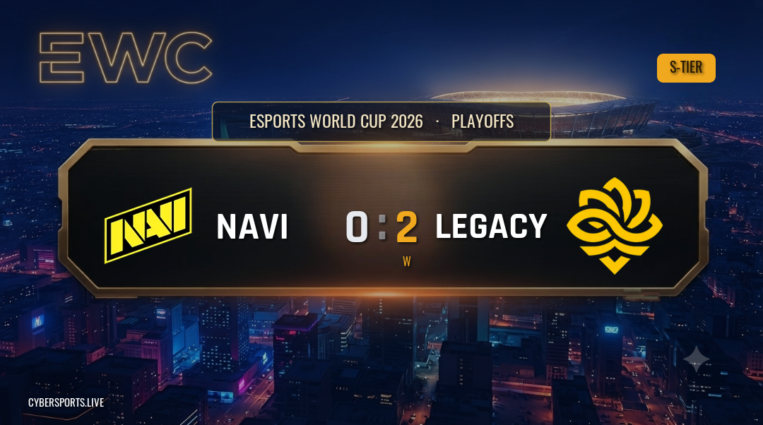 Legacy обіграли NAVI 2-0 на Esports World Cup 2026