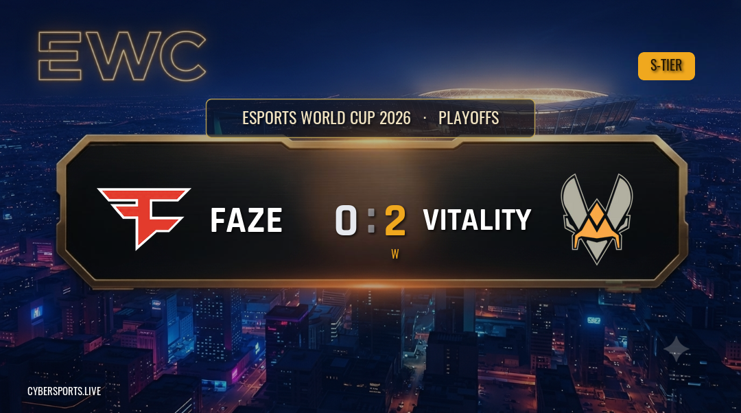 Team Vitality take down FaZe Clan 2-0 at Esports World Cup 2026