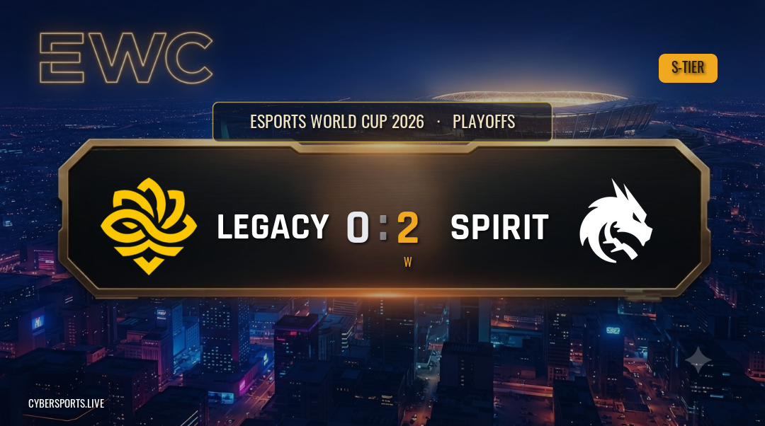 Team Spirit take down Legacy 2-0 at Esports World Cup 2026