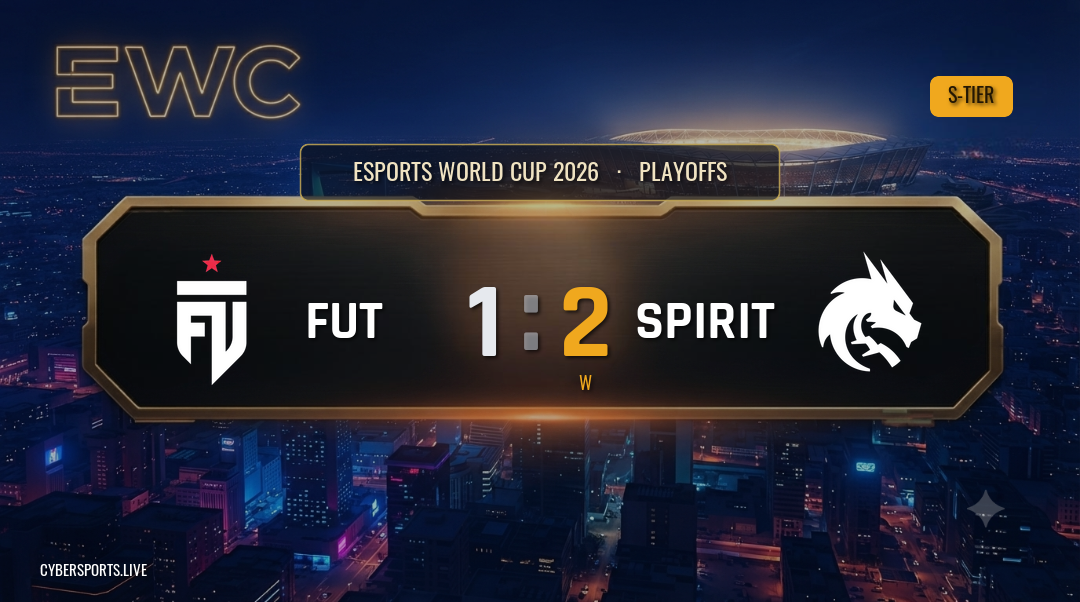 Team Spirit здолали FUT Esports 2-1 у фіналі Esports World Cup 2026