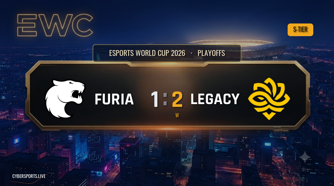 Legacy обіграли FURIA 2-1 на Esports World Cup 2026