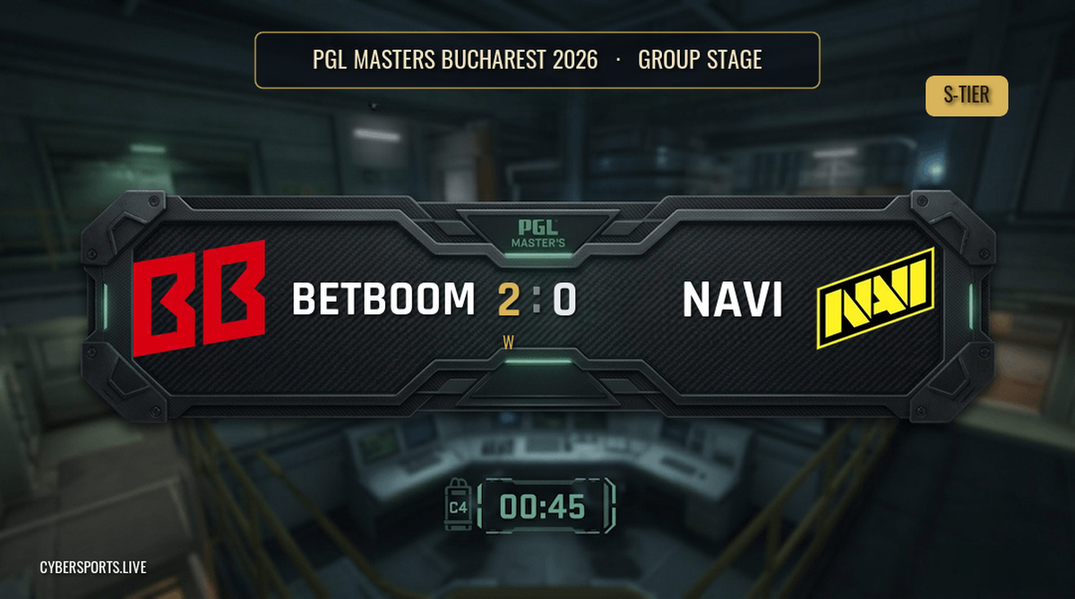 BetBoom Team beat Natus Vincere 2-0 at PGL Masters Bucharest