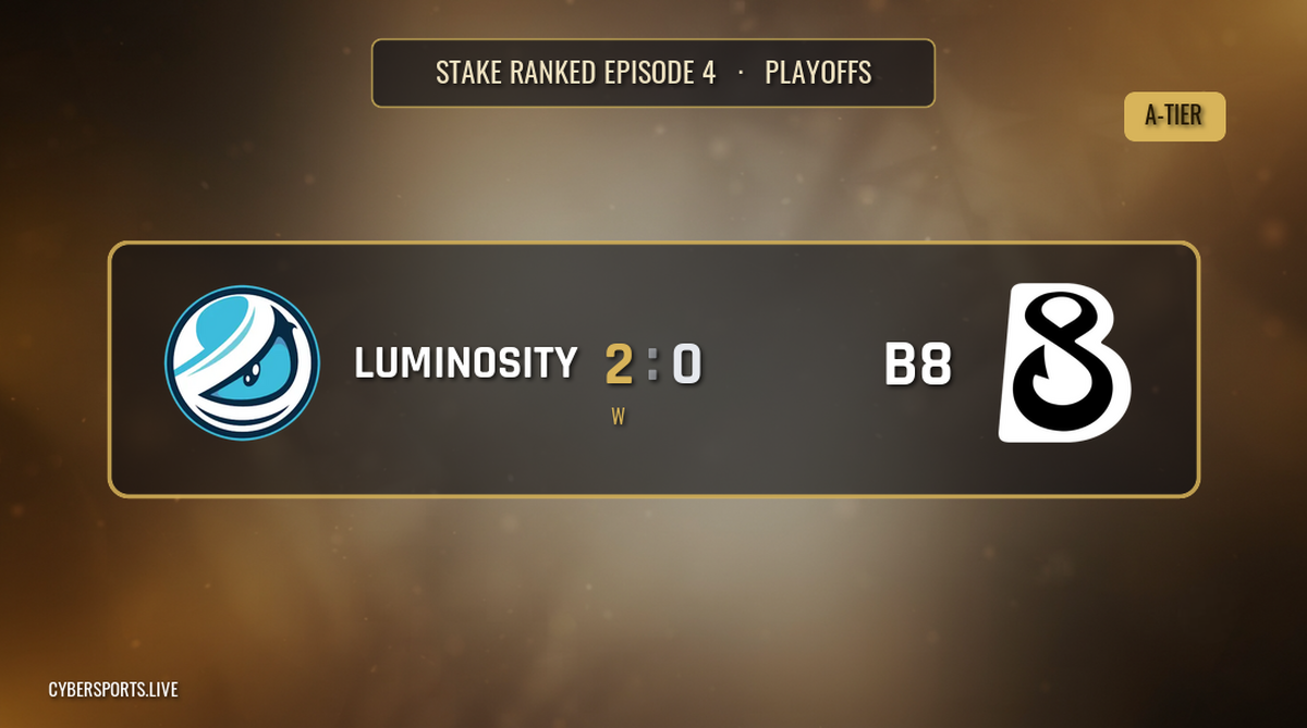 Luminosity Gaming - B8 / Stake Ranked Episode 4