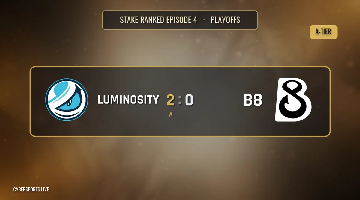 Luminosity Gaming обіграли B8 2-0 на Stake Ranked Episode 4 Плей-офф