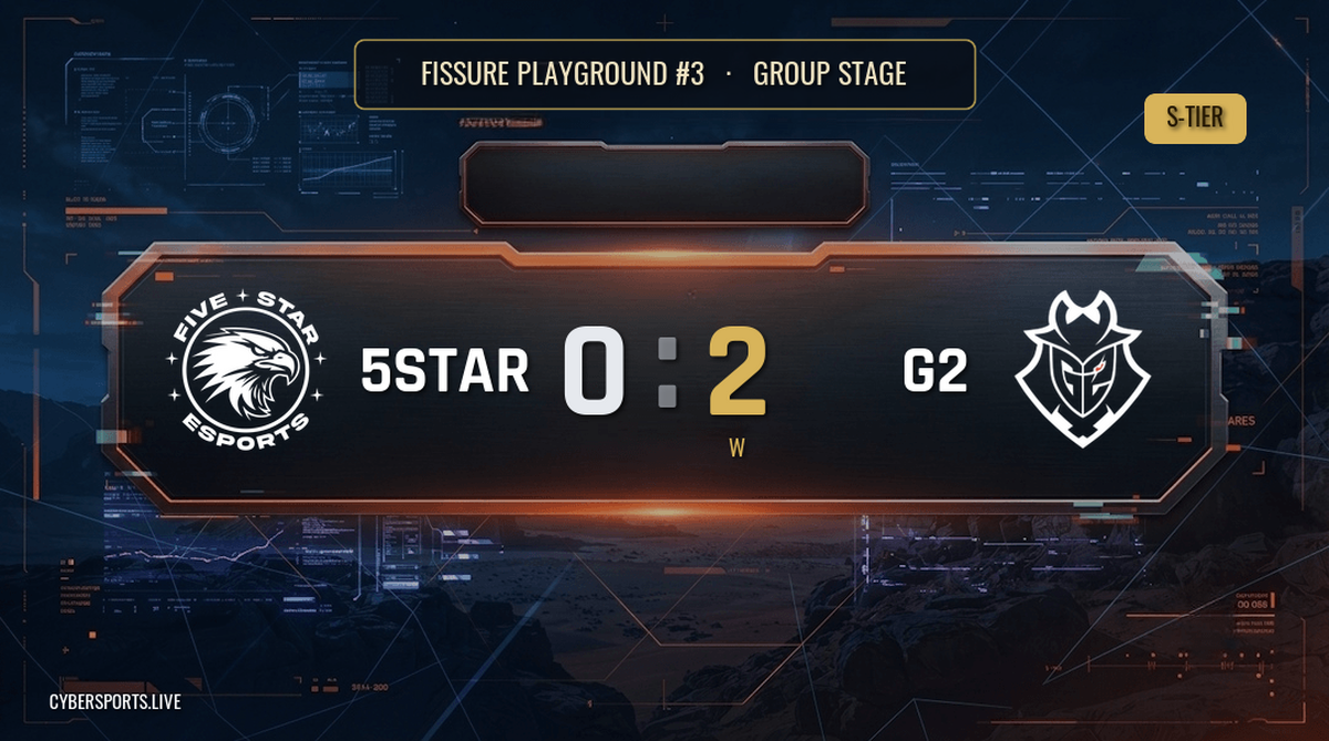 5star eSports - G2 Esports / FISSURE Playground #3
