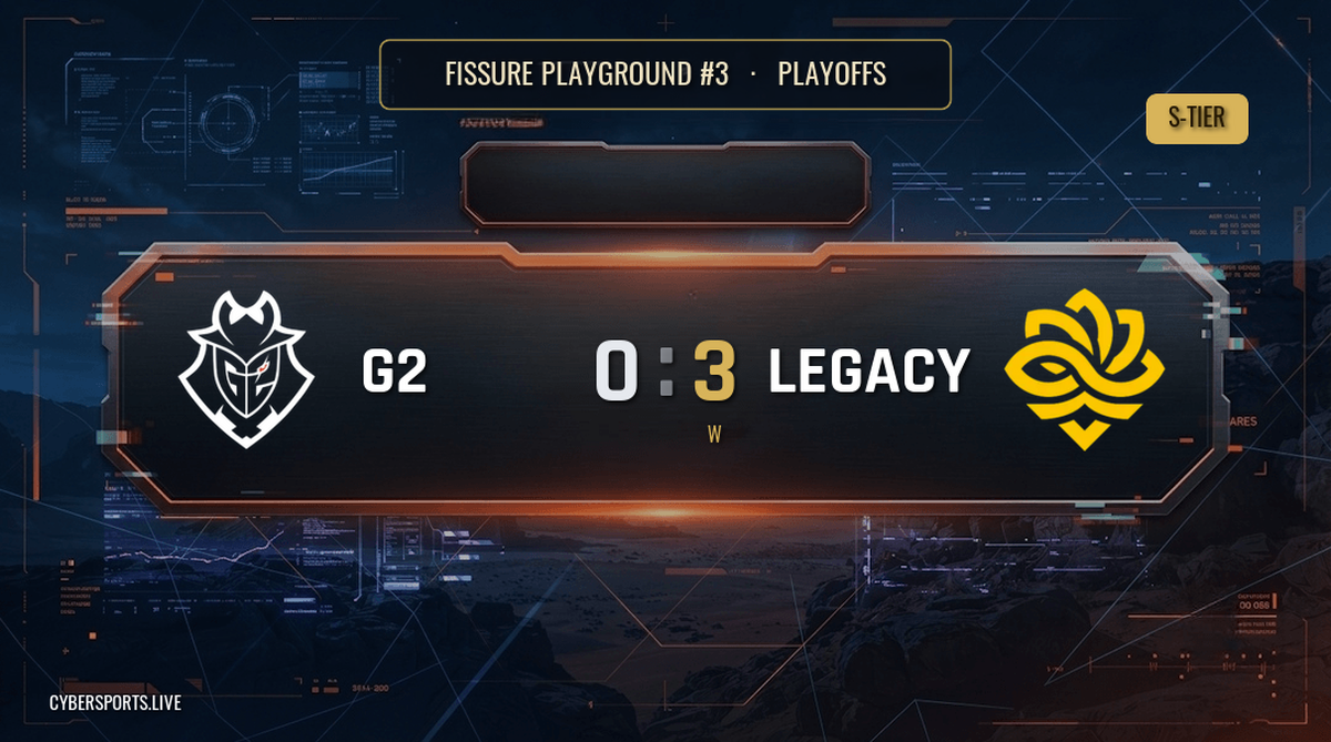 Legacy обіграли G2 Esports 0-3 на FISSURE Playground #3 фіналі