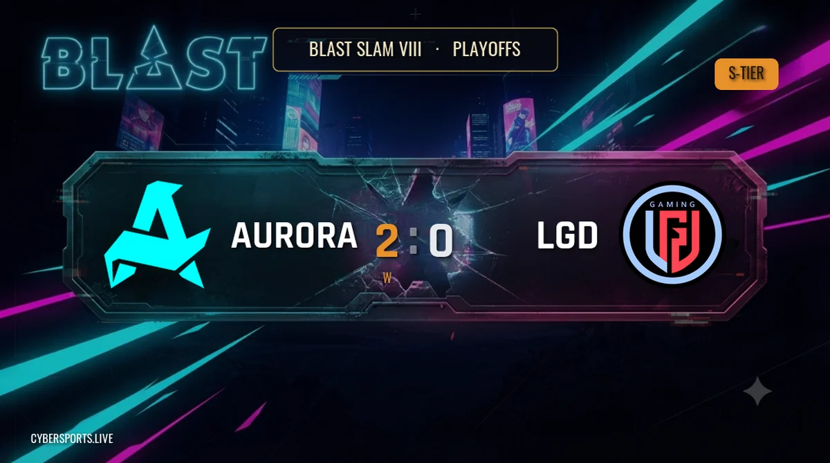 Aurora Gaming обіграли LGD Gaming 2-0 на BLAST SLAM VIII Плей-офф