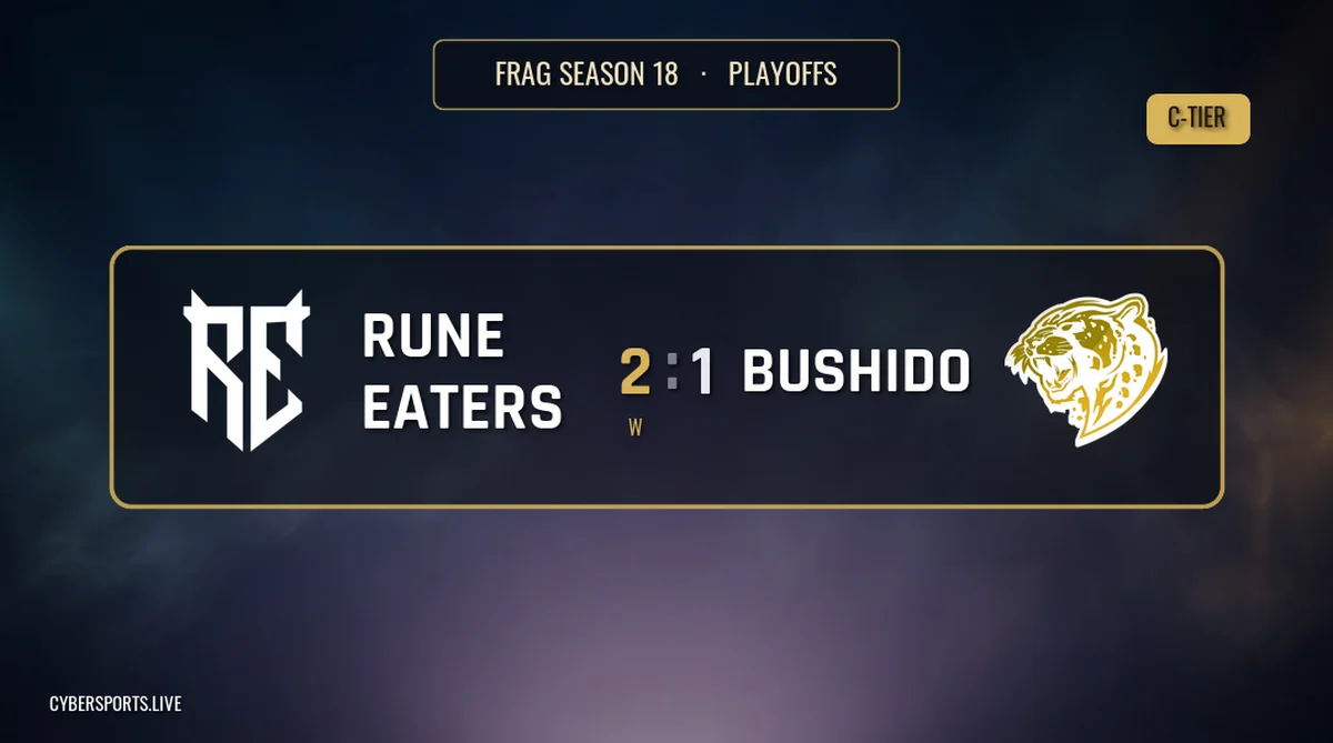Rune Eaters Esports sweep Bushido Wildcats 2-0 at FRAG Season 18 finals
